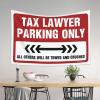 ADWD Man CABE Decor Tax Lawyer Parking Only Tapestry Bar Accessories for Man Cave Funny Tapestry(100X150CM) view 3