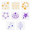 NBEADS 8Pcs Stars Painting Stencil, 6x6 Inch Reusable DIY Art and Craft Stencils Hollow Out Drawing Painting Template for Painting on Wood Fabric Paper Walls Canvas Furniture view 1