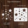NBEADS 8Pcs Stars Painting Stencil, 6x6 Inch Reusable DIY Art and Craft Stencils Hollow Out Drawing Painting Template for Painting on Wood Fabric Paper Walls Canvas Furniture view 2