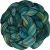 Hand Dyed Superfine Merino Tencel Roving for Spinning and Felting. 1oz Myrtle Green view 1