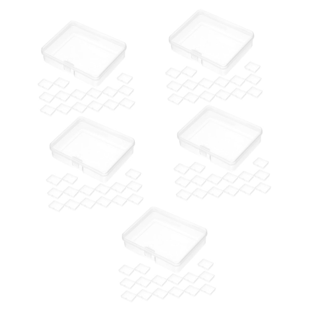 GALPADA 100pcs Plastic Storage Boxes Lids Craft Organizer for Beads Jewelry Small Items Bins