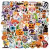 Halloween Stickers, 100 PCS Halloween Stickers Bulk, Big Halloween Sticker for Party Favor, Cute Vinyl Ghost Pumpkin Clown Sticker Decal for Halloween Party Decorations view 1