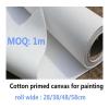 Blank Canvas Roll 280g White Cotton Blank Canvas Roll for Hand Painting Practice 28/38/48/58cm Wide for Art Painting(48cm x 1m) view 2