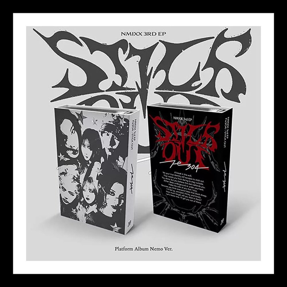 (PLATFORM Ver.) NMIXX FE3O4 : STICK OUT 3rd Mini Album (NEPHELOMANCY + PYROMANCY - 2 Ver Set. + Gift Card) K-POP SEALED
