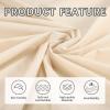 2 Yards 100% Cotton Unbleached Muslin Fabric, 63 Inch X 2 Yards by The Yard, Medium & Light Weight Draping Fabrics Suitable for Sewing, Embroidery, Garments, Apparel Cloth and Crafts Material-Natural view 3