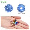 MECCANIXITY 100pcs 8mm Rhinestone Beads for Jewelry Making, Bling Disco Bead Sparkle Diamond Clay Bead for Necklace Bracelet Christmas, Light Blue view 2