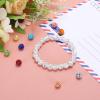 MECCANIXITY 100pcs 8mm Rhinestone Beads for Jewelry Making, Bling Disco Bead Sparkle Diamond Clay Bead for Necklace Bracelet Christmas, Light Blue view 4