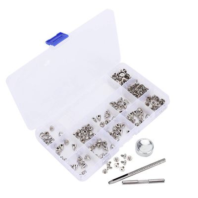 Studs and Spikes Zinc Alloy Spikes Rivets Screws Decoration 7x9mm Leather Studs Spikes for Crafts Leather Bracelets Dog Collars Bags Clothes Shoes