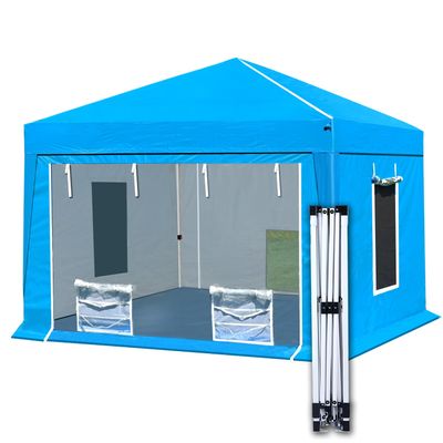 CooTentler 10X10X9FT Waterproof Portable Paint Booth with 2pcs Air Filters & Foldable Frames, Rainproof Spray Booth for Auto Parts, Furniture and Other Items Painting (Blue)