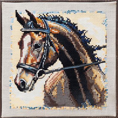 Portrait of Dressage Horse DIY 5D Diamond Paint Kits for Adults Round Full Drill Diamond Art Painting Easy for Beginner Gems Cross Stitch Mosaic Craft for Home Decor 16x16inch(4)