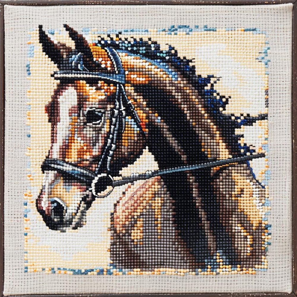 Portrait of Dressage Horse DIY 5D Diamond Paint Kits for Adults Round Full Drill Diamond Art Painting Easy for Beginner Gems Cross Stitch Mosaic Craft for Home Decor 16x16inch(4)