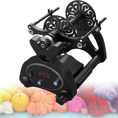 Yarn Wool Ball Winder, Yarn Fiber String Ball Wool Winder Machines, Feed Port 14MM, Digital Display for Precise Control, for Yarn Weaving Blending Roving Craft