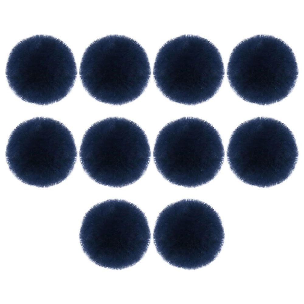 ECYC Ltd 10 Pcs 2" Mini Faux Fur Pom Poms for Crafts, Small Fluffy Pom Poms with Elastic Loop Soft Pompoms Balls for DIY Crafts, Key Chain, Jewelry Making, Knitting Projects, Clothing Decorations