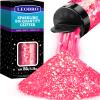 LEOBRO Pink Glitter, 150g/5.29oz Chunky Glitter for Crafts, Resin, Nail Body Art, Party Decorations, Iridescent Pink view 1