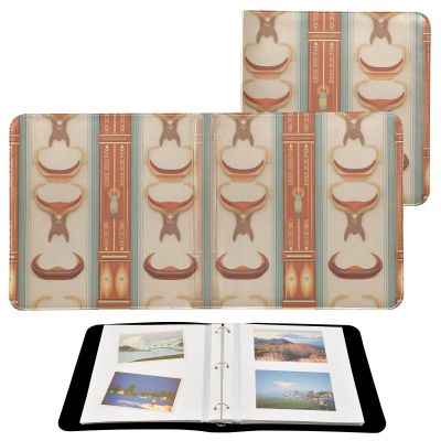 Wajiw National Pattern Scrapbook Photo Album 20 Pages Leather Cover Magnetic Self-Stick Page Photo Album for Anniversary Albums,Wedding Photo Album,Baby Growth,Family Album