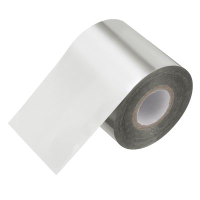 PATIKIL 2"x400Ft Hot Stamping Foil Paper, Heat Transfer Hot Stamping Paper Foil Roll for Leather DIY Logo Decor Craft Gift Package Scrapbook Card, Silver Tone