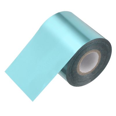 PATIKIL 2"x400Ft Hot Stamping Foil Paper, Heat Transfer Hot Stamping Paper Foil Roll for Leather DIY Logo Decor Craft Gift Package Scrapbook Card, Light Blue
