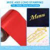 PATIKIL 4"x400Ft Hot Stamping Foil Paper, Heat Transfer Hot Stamping Paper Foil Roll for Leather DIY Logo Decor Craft Gift Package Scrapbook Card, Rose Red view 3