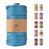KNOTITUDE 3mm x 87 Yards(80M) Metallic Braided Rope PET Craft DIY Wrapping Decoration Macrame Knotting Cord Twine / 03-Blue view 1