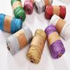 KNOTITUDE 3mm x 87 Yards(80M) Metallic Braided Rope PET Craft DIY Wrapping Decoration Macrame Knotting Cord Twine / 03-Blue view 2