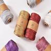 KNOTITUDE 3mm x 87 Yards(80M) Metallic Braided Rope PET Craft DIY Wrapping Decoration Macrame Knotting Cord Twine / 03-Blue view 4