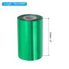 PATIKIL 4"x400Ft Hot Stamping Foil Paper, Heat Transfer Hot Stamping Paper Foil Roll for Leather DIY Logo Decor Craft Gift Package Scrapbook Card, Green view 2