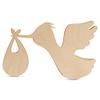 DIY Stork Baby Shower Decorations 16-inch, 1/8 inch Thick, Pack of 2 Pregnancy Announcement/Baby Announcement Sign Prop for Nursery Decor, by Woodpeckers view 2