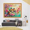 Foxhool Stamped Cross Stitch Kits,11CT Printed Cross Stitch Pattern Full Embroidery Kits for Beginner Needlepoint Kits-Peach Blossom Bird 16x20 inch view 2