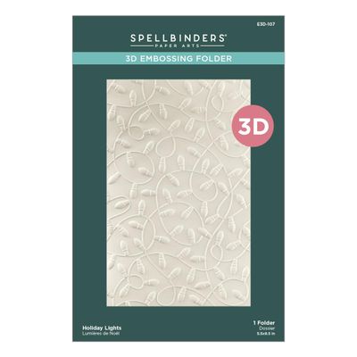 Spellbinders E3D-107 All Wrapped Up 3D Embossing Folder from The Dancin' Christmas Friends Collection