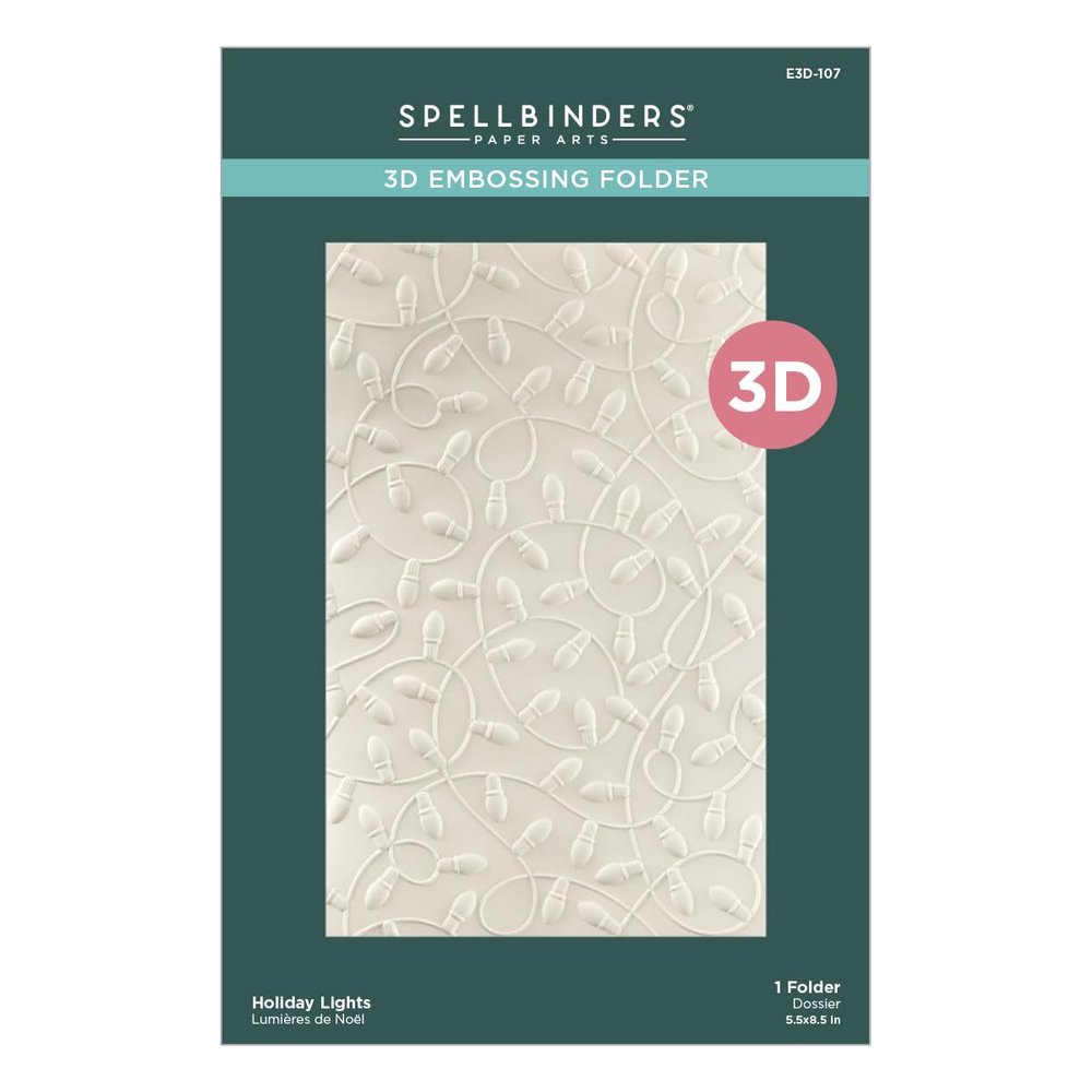 Spellbinders E3D-107 All Wrapped Up 3D Embossing Folder from The Dancin' Christmas Friends Collection
