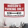 ADWD Bar Accessories Man Cave Hudson'S Parking Only Tapestry Room Accessories for Teen Boys Funny Room Decor(100X150CM) view 2