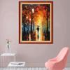 Foxhool Stamped Cross Stitch Kits,11CT Printed Cross Stitch Pattern Full Embroidery Kits for Beginner Needlepoint Kits-Couples Strolling on Rainy Nights 16x20 inch view 2