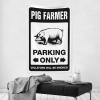 ADWD Tapastry'S Wall Hanging Pig Farmer Parking Only Tapestry Bedroom Door Decorations Tapsterys Wall(100X150CM) view 2
