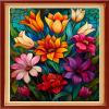 Foxhool Stamped Cross Stitch Kits,11CT Printed Cross Stitch Pattern Full Embroidery Kits for Beginner Needlepoint Kits-Van Gogh Starry Sky 18x18 inch view 1