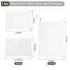 YOKIVE 100 Pcs Round Pure Cotton Paper with Envelopes, Blank Cardstock Painting Board Great for Party Decoration, Crafts, Drawing (White, 8x6-Inch) view 2