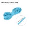 MECCANIXITY Sky Blue Leather Cord, Round Leather String Leather Lace Rope for Necklace, Bracelets, Braiding, Jewellery, Crafts,3mm x 10m view 2