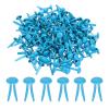 PATIKIL 100 Pcs Paper Brass Fasteners Split Pins Pastel Mini Metal Brads Round Head Plated Fastener for Craft Art Scrapbooking DIY Supplies, Blue, 8 x 15 mm view 1