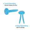 PATIKIL 100 Pcs Paper Brass Fasteners Split Pins Pastel Mini Metal Brads Round Head Plated Fastener for Craft Art Scrapbooking DIY Supplies, Blue, 8 x 15 mm view 4