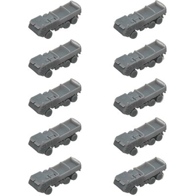 10PCS DIY Model SX2220 Military Truck 1/700 1/350 Scale Simulation Personnel Transport Vehicle Tactical Heavy Trucks Resin Car 3D Military Model(1/350 (2.48cm))