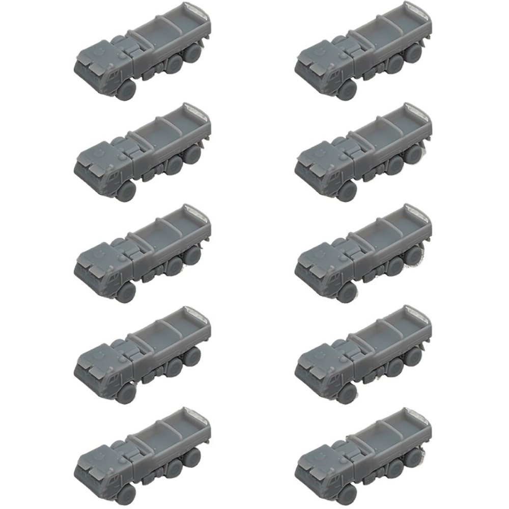 10PCS DIY Model SX2220 Military Truck 1/700 1/350 Scale Simulation Personnel Transport Vehicle Tactical Heavy Trucks Resin Car 3D Military Model(1/350 (2.48cm))