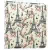 ALAZA Eiffel Tower Roses Cats Photo Album Self Adhesive Scrapbook Album PU Leather Cover 3 Ring Binders Photo Book for Wedding Family Travel Memory view 1