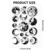 CHGCRAFT Clear Stamps Realistic Moon Phase Silicone Transparent Stamp Silicone Stamps Seals for DIY Scrapbooking Journaling Photo Album Decorative view 2
