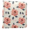 ALAZA Rose Geometric Beige Background Photo Album Self Adhesive Scrapbook Album PU Leather Cover 3 Ring Binders Photo Book for Wedding Family Travel Memory view 1