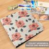 ALAZA Rose Geometric Beige Background Photo Album Self Adhesive Scrapbook Album PU Leather Cover 3 Ring Binders Photo Book for Wedding Family Travel Memory view 4
