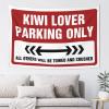 ADWD Funny Bar Decor Kiwi Lover Parking Only Tapestry Room Decorations Bedroom Door Decorations(100X150CM) view 1