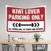 ADWD Funny Bar Decor Kiwi Lover Parking Only Tapestry Room Decorations Bedroom Door Decorations(100X150CM) view 3