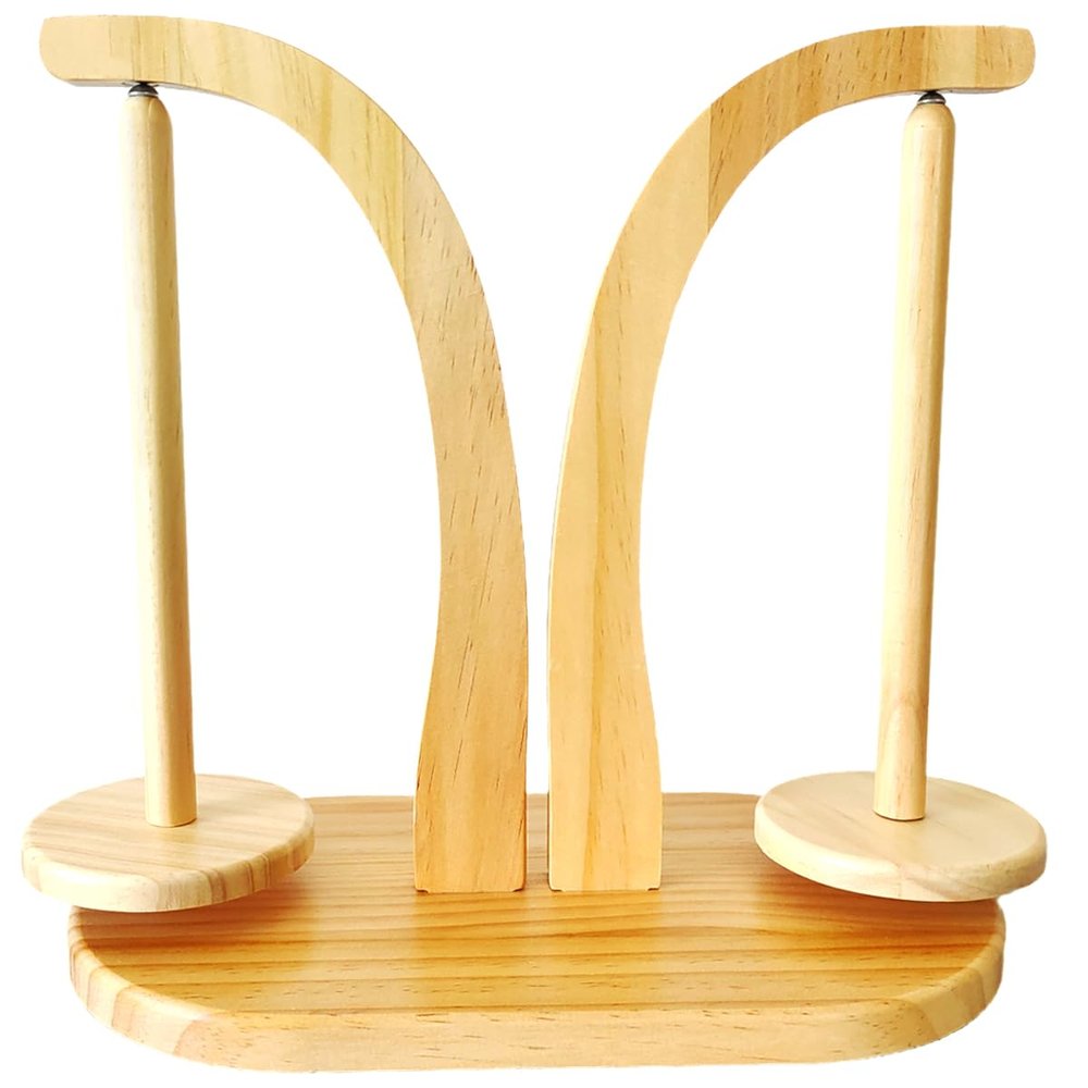 Kamostarr Wooden Yarn Holder for Crocheting, Magnetic Rotating Yarn Ball Holder, Crochet Gift for Knitting Lovers