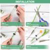 M METERXITY 100-Pack Floral Water Tubes, 11.8 Inch/ 30cm Plastic Floral Tubes with Rubber Caps for Flower Arrangements, Fresh Flower Water Tubes [Army Green] view 4