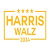 Harris Walz 2024 Vinyl Window Decal/Sticker/Label - Kamala Harris - Tim Walz (3 x 5.3 inches, Orange) view 1
