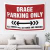 ADWD Garage Decor for Men Drage Parking Only Tapestry Flags for Room Teen Home Decor Men(100X150CM) view 1
